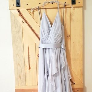 Vera Wang White Label, Halter/backless, Sterling gray, Bridesmaid Dress, Size 4